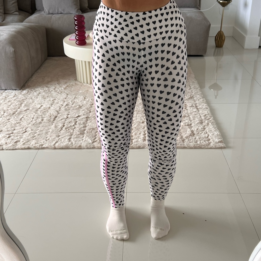 Gold sheep Heart Patterned Leggings